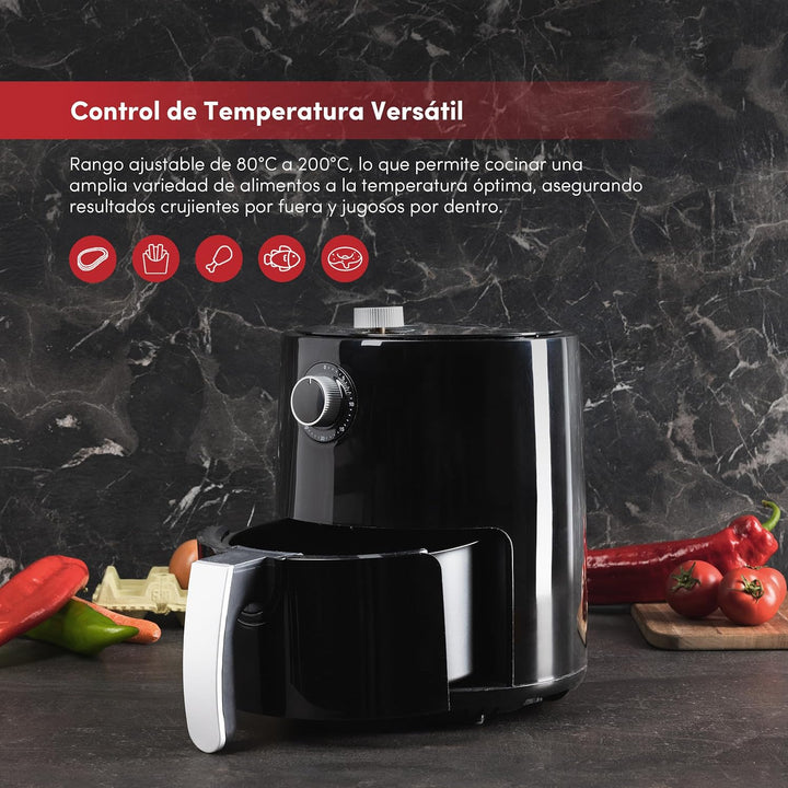 Z SwissHome PETIT - Heissluftfritteuse 2.5L 1200W - Temperatur 80-200°C - Timer 30 Min - Herausnehmb
