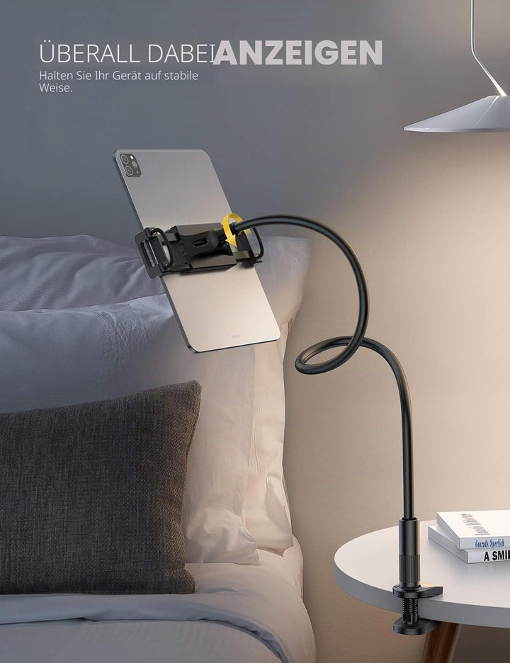 Lamicall Tablet Halter, Schwanenhals Tablet Halterung - Flexible Einstellbare Lazy Lang Arm Ständer