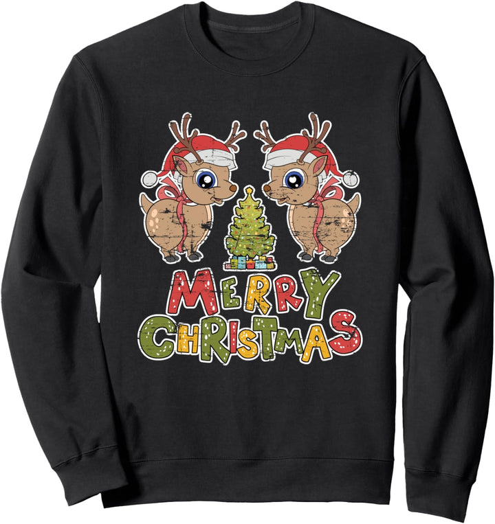 Weihnachten Tiere Geschenk Rentier Sweatshirt
