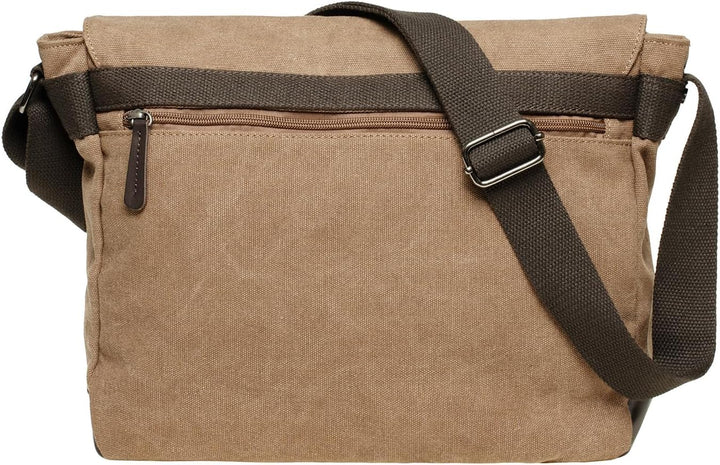 KAUKKO Laptoptasche 14 Zoll Umhängetasche Canvas für Arbeit Uni
