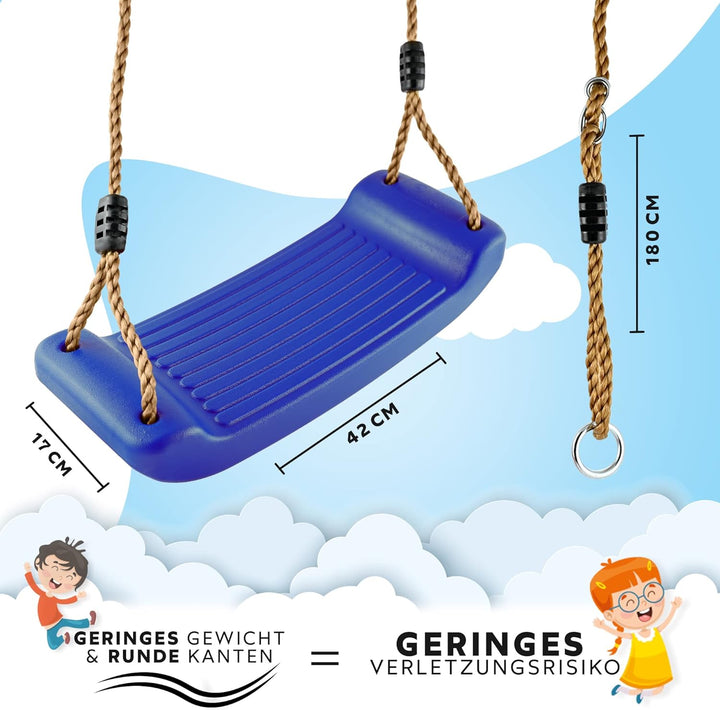 GO!elements Schaukel Garten - Kinderschaukel Outdoor Indoor - Schaukelsitz Schaukelbrett Brettschauk