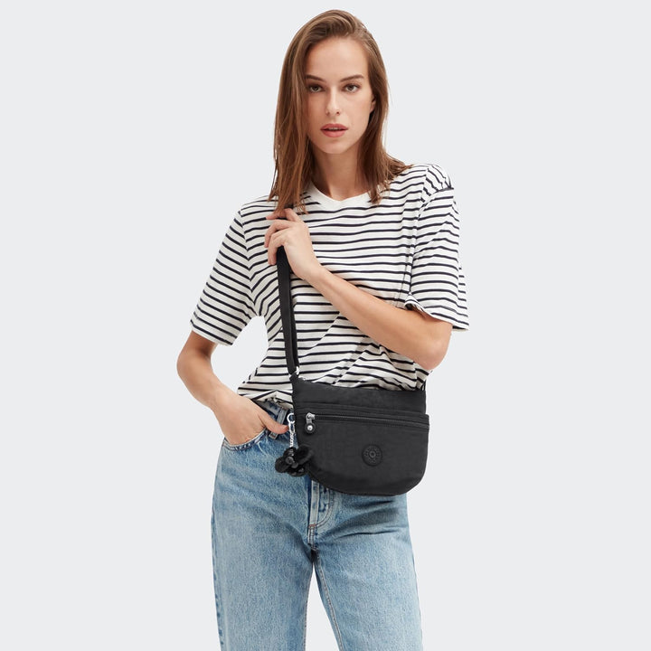 Kipling Damen Arto Crossbody, Schwarz (Black), 25x21x3 centimeters (B x H T) EU Black Noir, Black No
