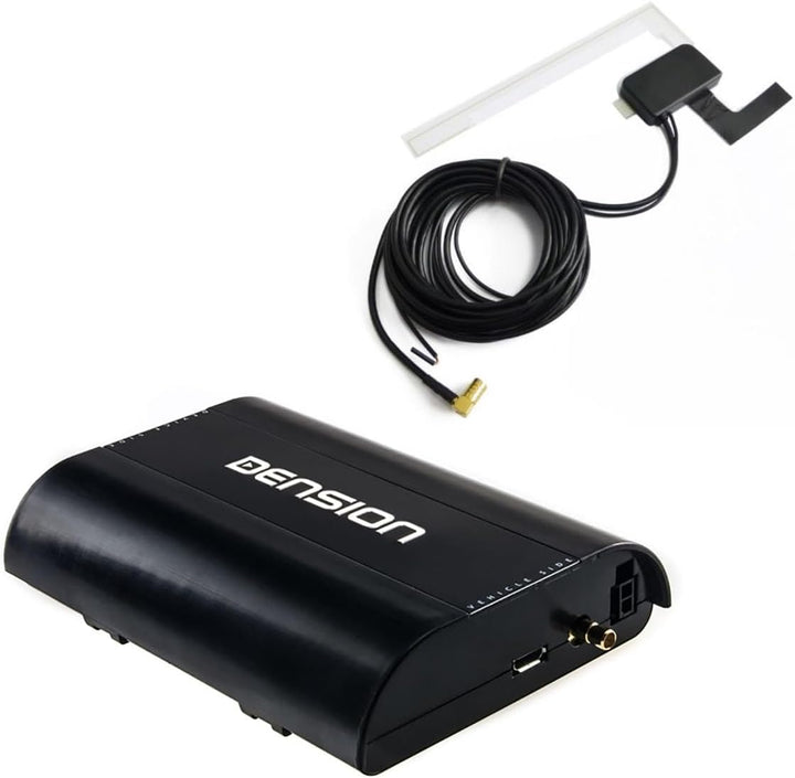 DENSION DAB+U (DBU3GEN) Universal Digitalradio DAB+ Interface + Glasklebeantenne DAB1ANT für Fahrzeu