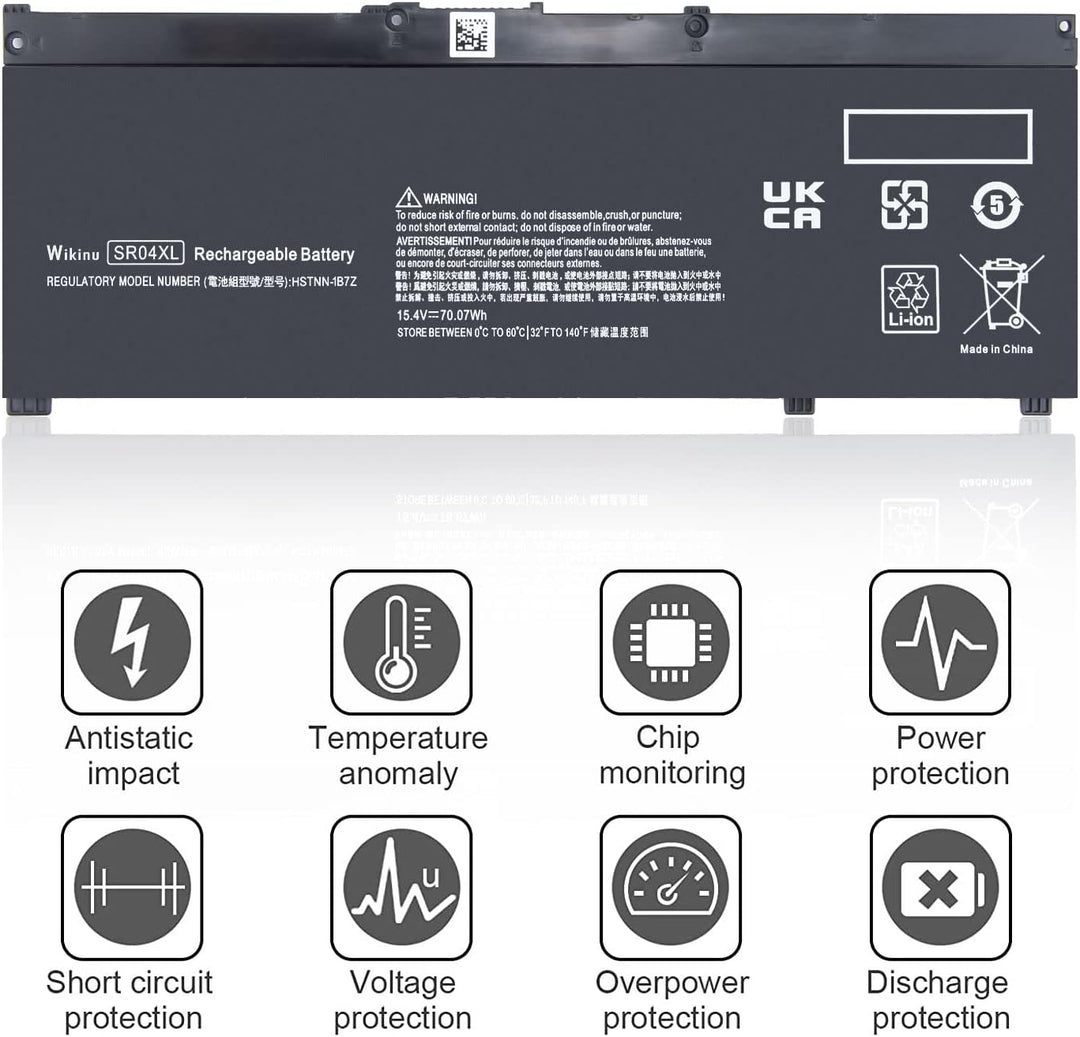 Wikinu SR04XL 917724-855 Laptop Akku für HP Omen 15-CE0XX 15-DC0XX 15-CE018DX Pavilion 15-CB000 15-C