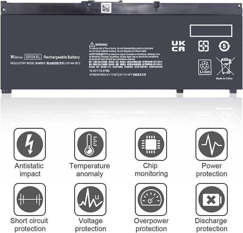 Wikinu SR04XL 917724-855 Laptop Akku für HP Omen 15-CE0XX 15-DC0XX 15-CE018DX Pavilion 15-CB000 15-C