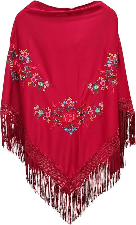 Set Schal und Zubehör: bestickter Schal mit Zubehör im Flamingo-Stil und besticktem Armband, für bel