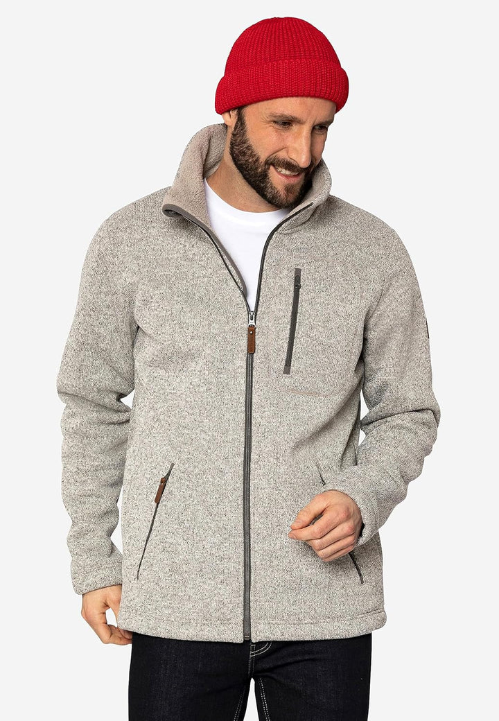 ELKLINE Herren Strickfleecejacke Fat Chance 1013043 S khaki-khaki, S khaki-khaki