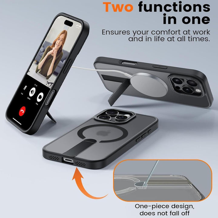 Verco Handyhülle für iPhone 13 Pro Max Hülle, Kompatibel mit Magsafe Metall Ständer Magnetisch Kamer