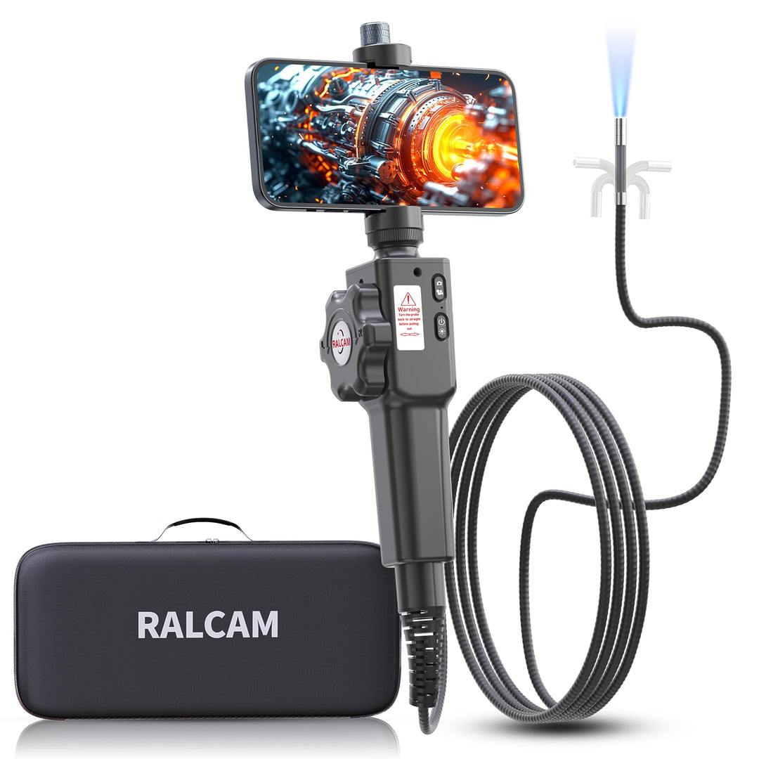 Ralcam Endoskopkamera mit Licht Camera - Inspektionskamera 8.5mm HD1080P Industrial Endoscope mit 8