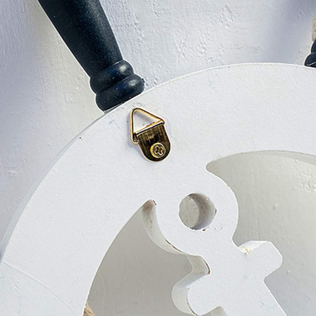 Garneck Holz Steuerrad mit Anker Fisch Netz Maritime Wanddeko Nautical Schiff Steuerrad Deko Mediter