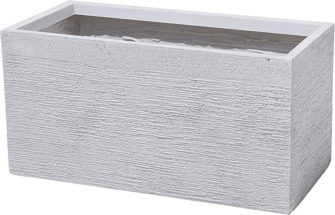 Praktischer Blumentopf 60 x 29 x 30 cm Steingemisch weiss Myra