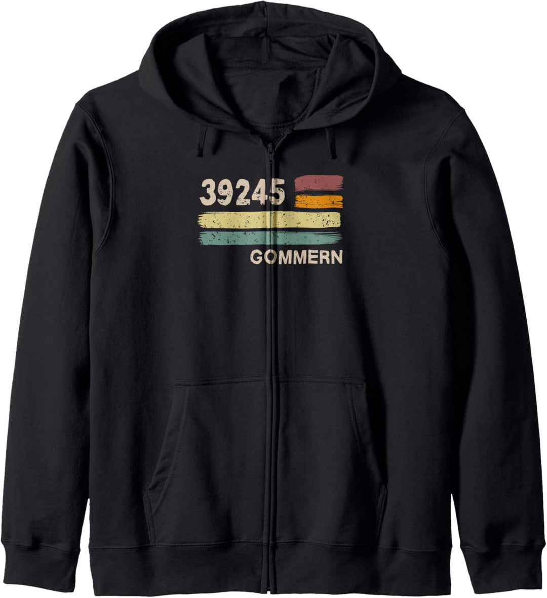 Retro 39245 Gommern Vintage Gemeinde PLZ Kapuzenjacke