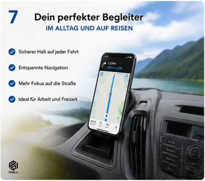 Handyhalterung kompatibel mit iPhone 15 14 13 12 – für Ford Transit & Transit Custom 2012-2018 – Mag
