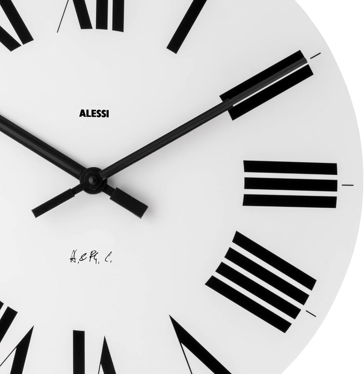 Alessi 12 W Firenze, Wanduhr aus ABS, Quarzwerk, weiss ,, Ø 36 cm