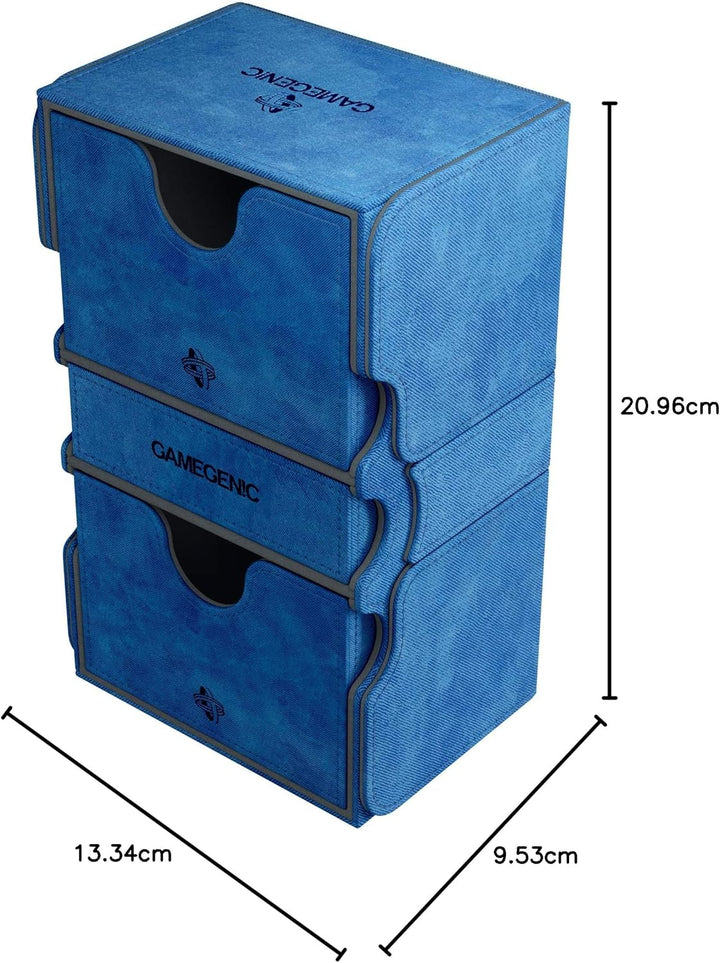 Gamegenic GGS20026ML Stronghold 200-Card Convertible Deck Box, Blue Blau, Blau