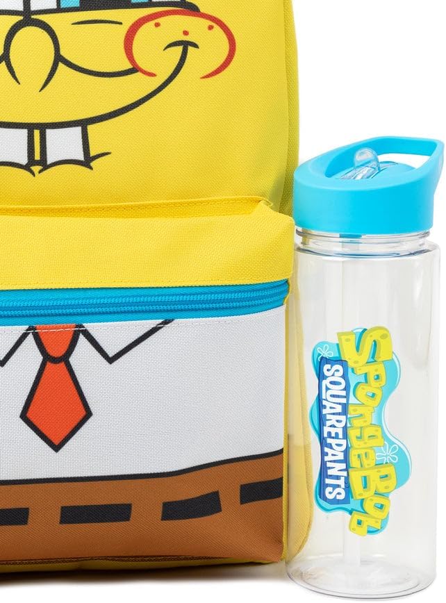 SPONGEBOB SQUAREPANTS Rucksack für Kinder, Blau/Gelb, Schultasche, Patrick Gary, Merchandise, Federm