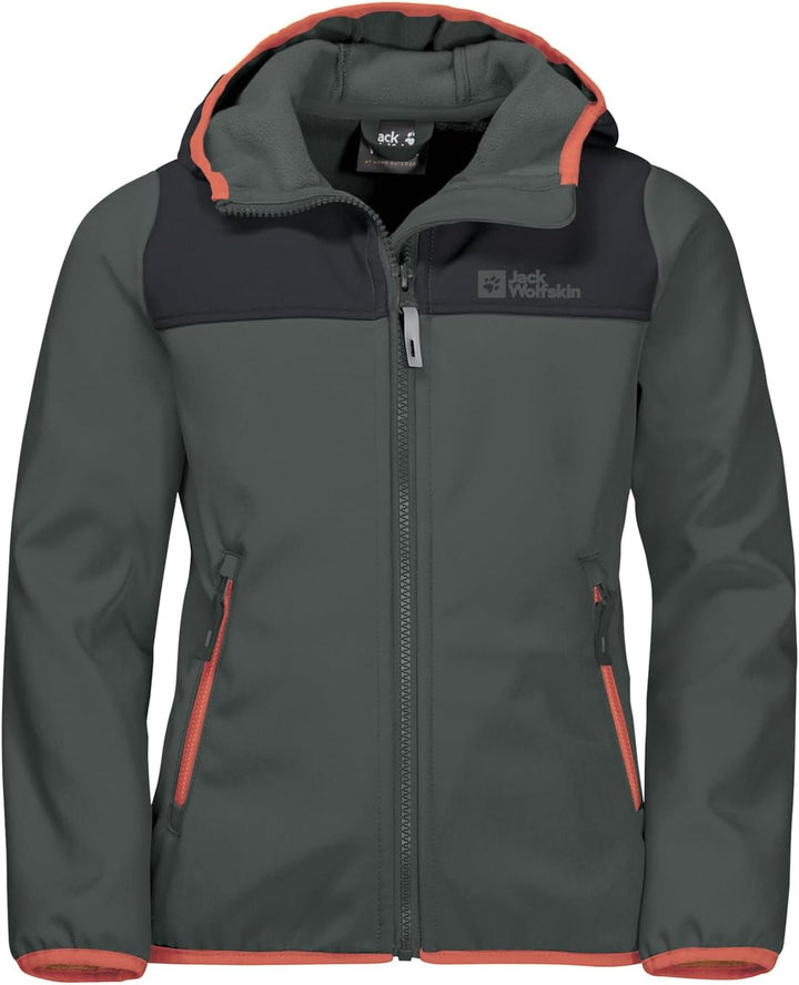 Jack Wolfskin Fourwinds Jacke für Kinder, Softshelljacke, Unisex, Kinder 152 slate green, 152 slate