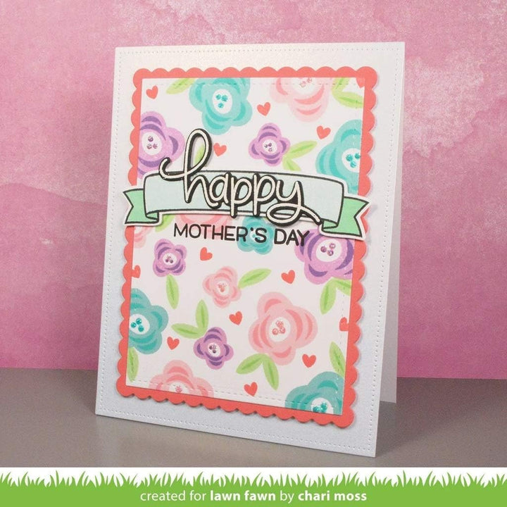 Lawn Fawn Bannertastic LF1336 Stempel, 10,2 x 15,2 cm, klar