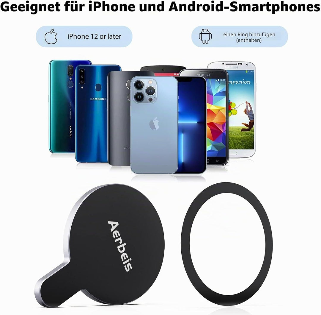 Aerbeis DJI Magnetische Ringklemmhalterung – für Magsafe DJI OM 6 / OM 5 / OM 4 / OM 4 SE Adapterhal