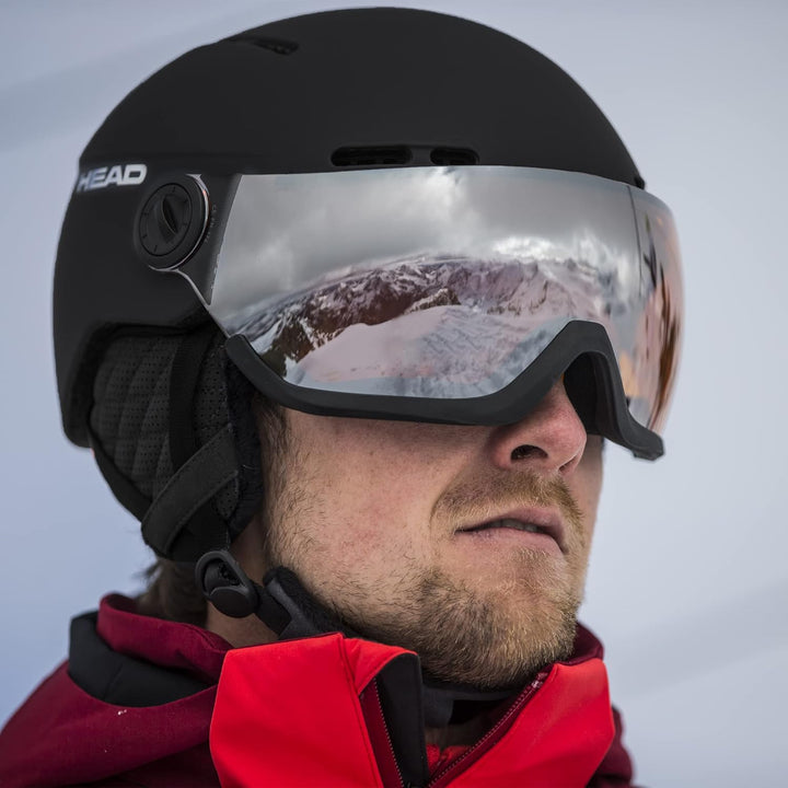 HEAD KNIGHT Visier Skihelm für Erwachsene, Unisex, Black XL/XXL Schwarz, XL/XXL Schwarz