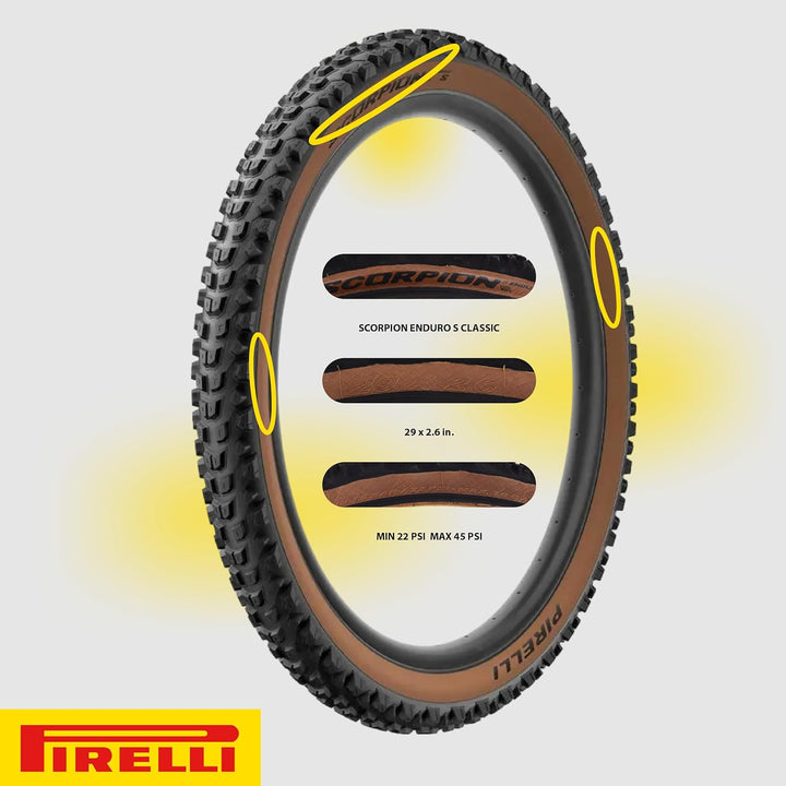 Pirelli Unisex – Erwachsene Scorpion Enduro S Reifen, Classic Hardwall, 29 x 2.6