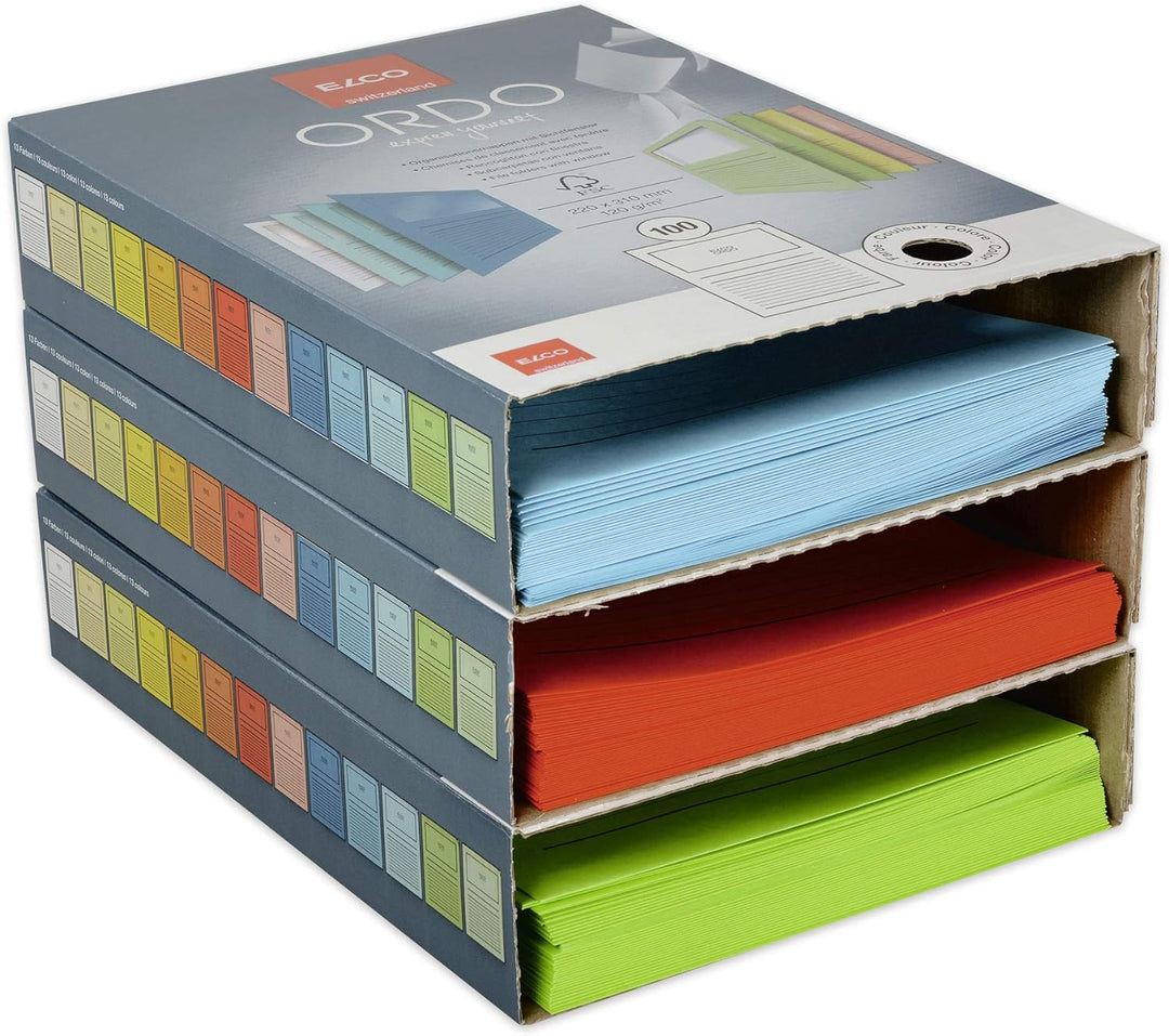 Elco Ordo Classico Papier-Organisationsmappen 220 x 310 mm 120 g/m² mit Aufdruck und Sichtfenster 18