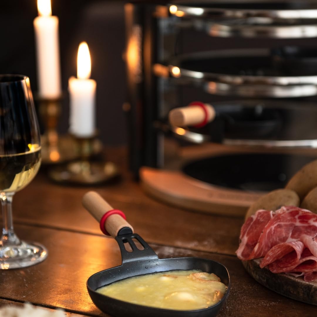HOFMEISTER® Edles Raclette-Set, 16-teilig, 8x Raclette-Schaber und 8x Raclette-Brettchen, aus Oliven