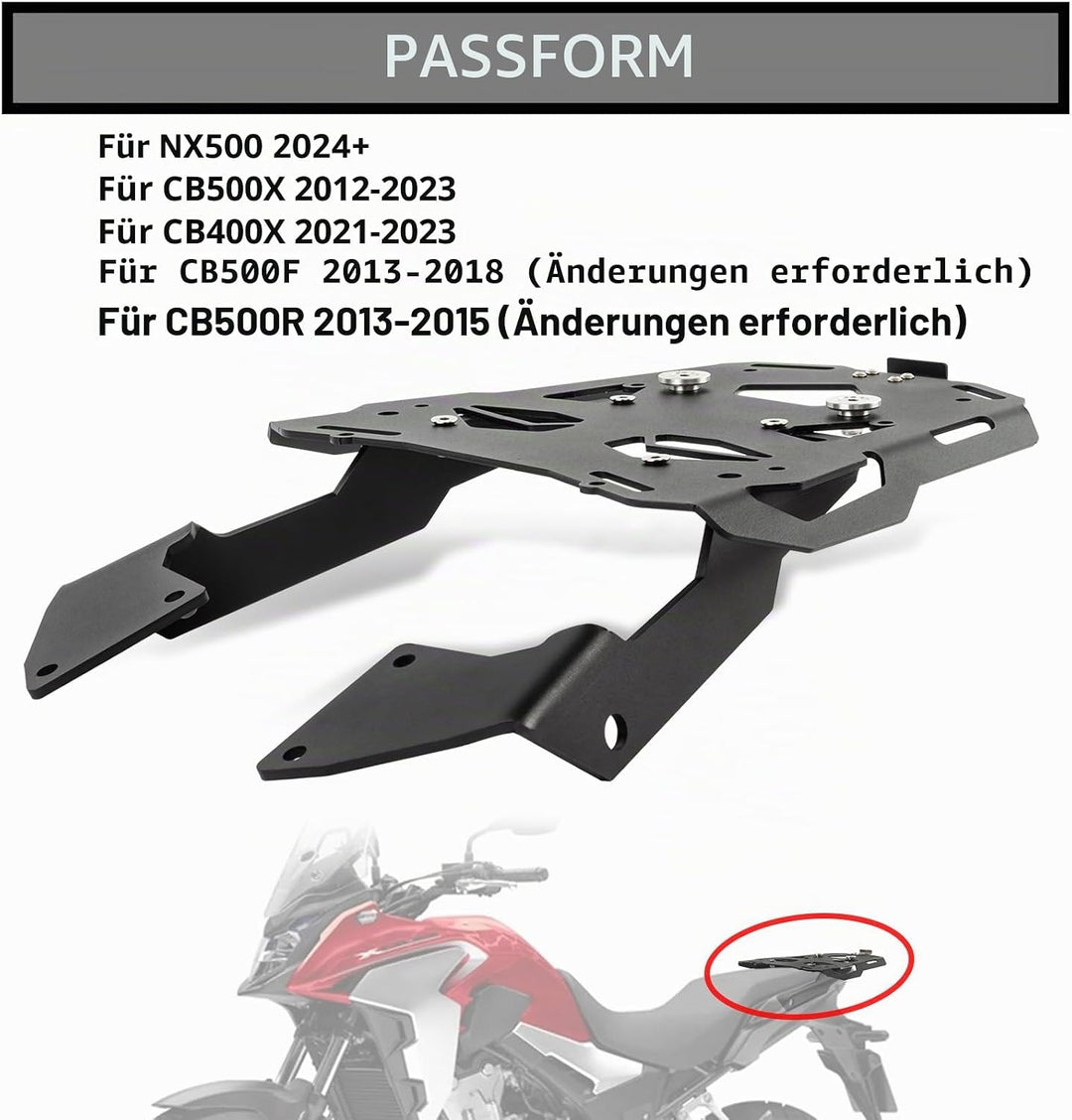 Gepäckträger Hinten für CB500X 2013-2023 und für CB400X 2023 und für CB500F 2013-2018,PSLER Motorrad