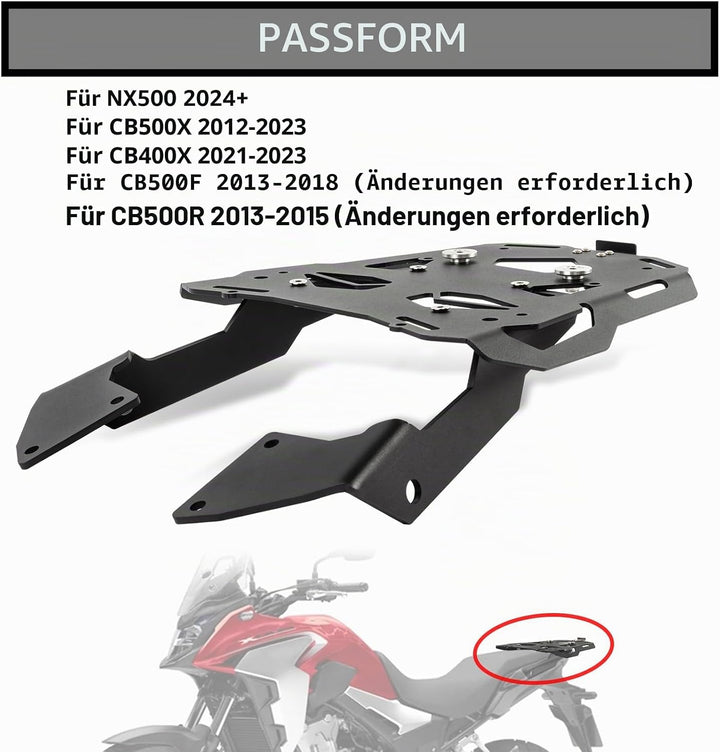 Gepäckträger Hinten für CB500X 2013-2023 und für CB400X 2023 und für CB500F 2013-2018,PSLER Motorrad