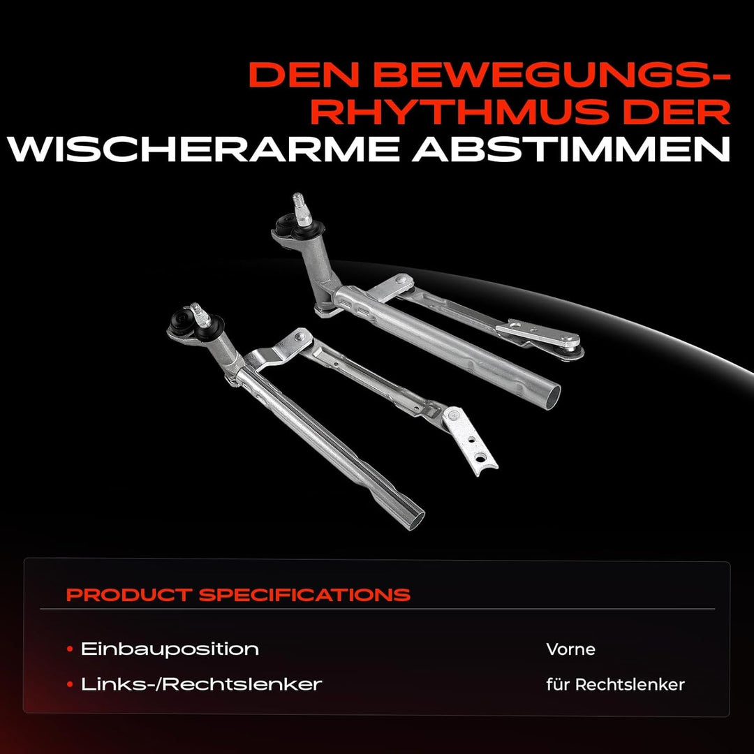 Frankberg 2x Scheibenwischer Wischergestänge Scheibenwischergestänge ohne Motor Vorne Links Rechts K