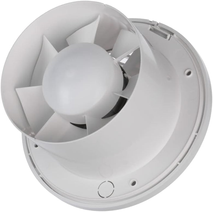 EUROPLAST Ø 125mm Bad-Lüfter - Fan zur Belüftung in Bad und WC gegen Feuchtigkeit - Leise Ventilator