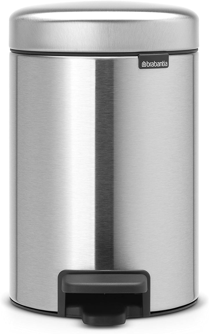 Brabantia 113222 Treteimer mit Inneneimer aus Kunststoff, stahl, Matt Stahl, 3 Liter 3 Liter Matt St