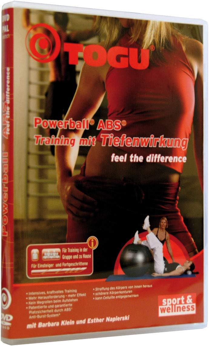Togu Gymnastikball Powerball ABS mit DVD (Berstsicher) blau, blau