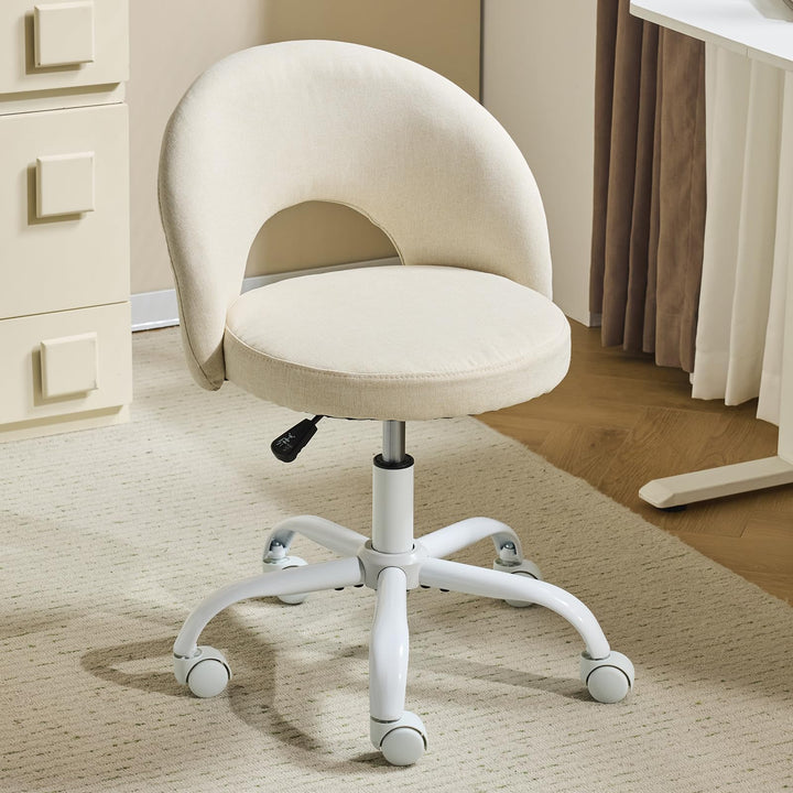 Bonnlo Homeoffice Stuhl, Schreibtischstuhl, Schminktisch Stuhl, Bürostuhl ohne Armlehnen, Drehstuhl