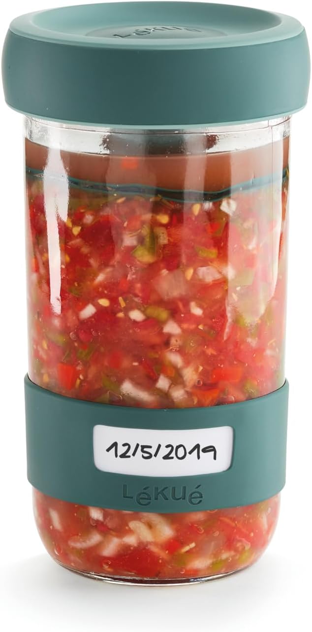 Lékué Zubereitungs-Set für Essiggurken mit 700-ml-Behälter, grün, einzeln, Único Werkzeugset, Werkze