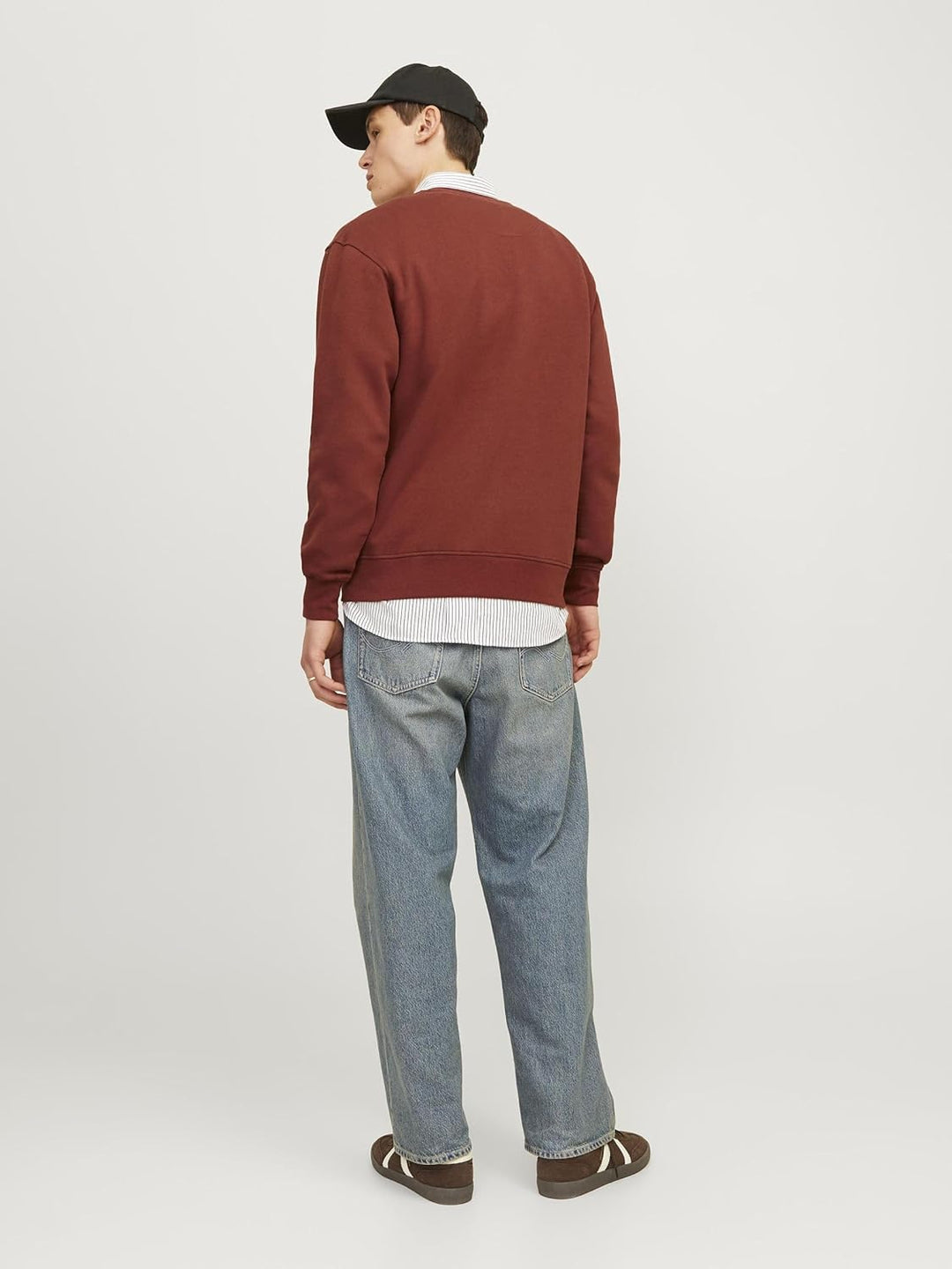 JACK & JONES Herren Jorvesterbro Sweat Crew Neck Noos Sweatshirt XS Brandy Brown, XS Brandy Brown