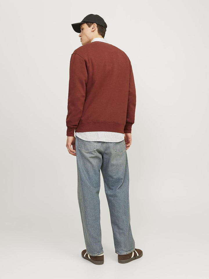 JACK & JONES Herren Jorvesterbro Sweat Crew Neck Noos Sweatshirt XS Brandy Brown, XS Brandy Brown