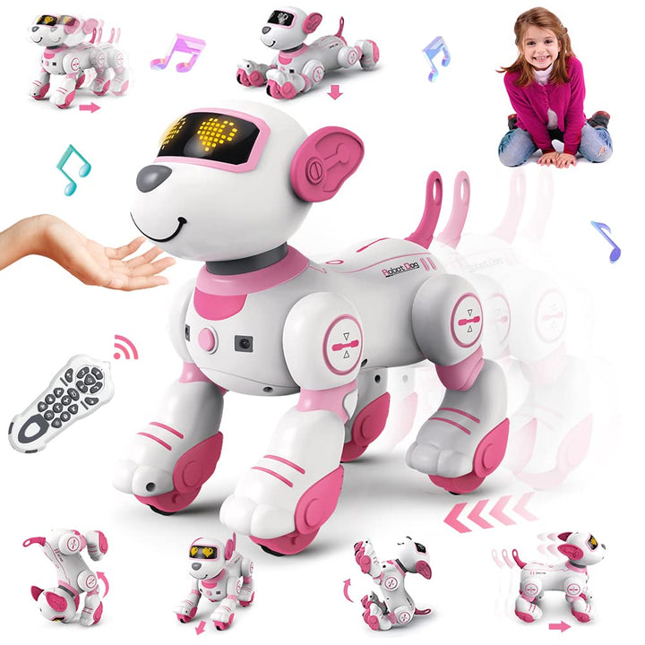 VATOS Roboter Hund Kinder Ferngesteuerter Spielzeug - Interaktiver Anfassen und Folgen Roboterhund m