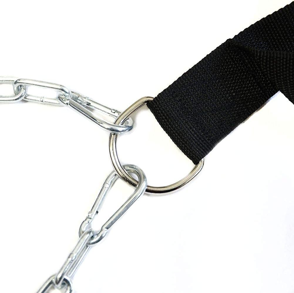 HemeraPhit Klimmzuggürtel, gewichteter Dip-Gürtel mit Kette, Doppel-D-Ring, Gewichtheben, Rückenstüt