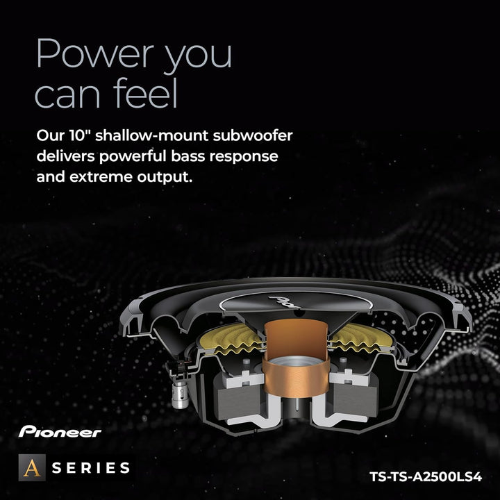 Pioneer TS-A2500LS4 Passiv Subwoofer, leistungsstarker Subwoofer mit 1200 W Maximalleistung, 25 cm,