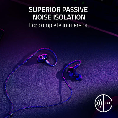 Razer Moray In-Ear-Monitor für Streaming: Hybrid Dual Driver Akustisches Design – Ergonomische Flach