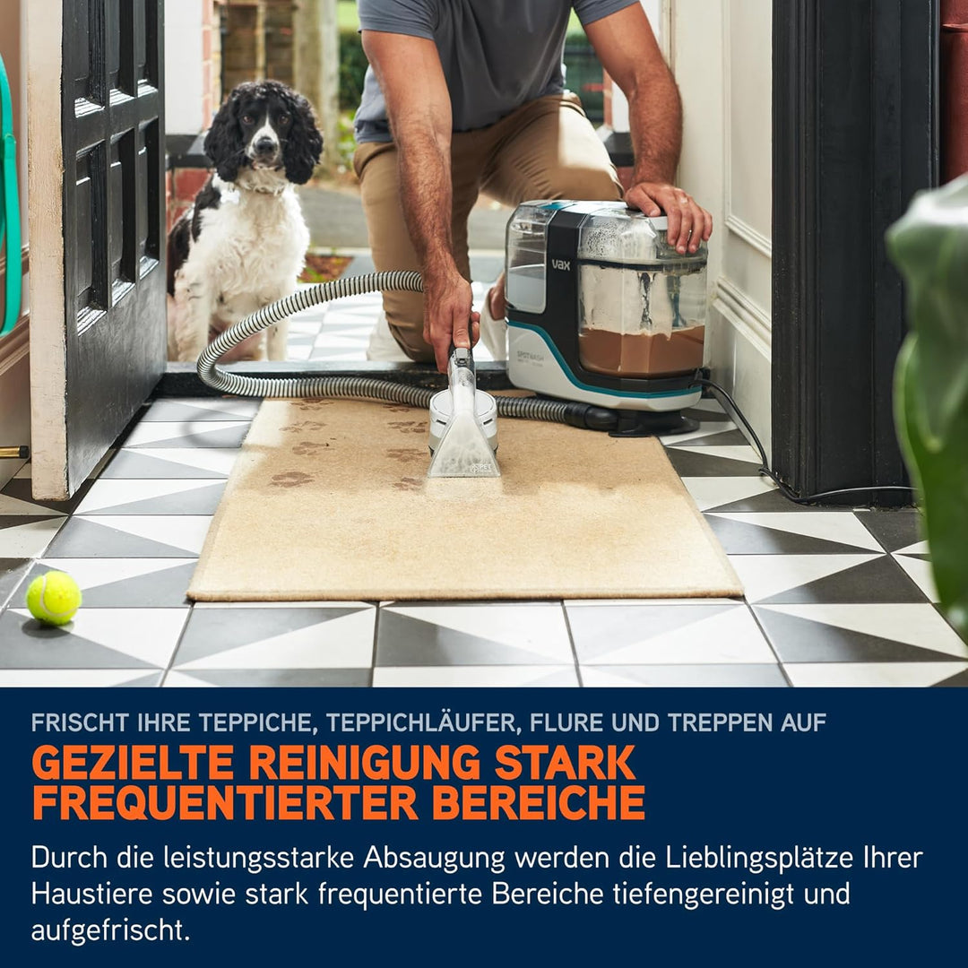 Vax SpotWash Max Pet-Edition Fleckenreiniger Leistungsstarker Teppich-und Polsterreiniger Gerät mit