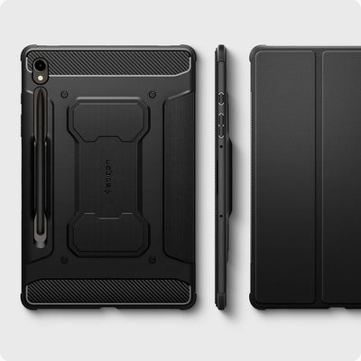 Spigen Rugged Armor Pro Entwickelt für Samsung Galaxy Tab S9 Hülle (2023) - Schwarz