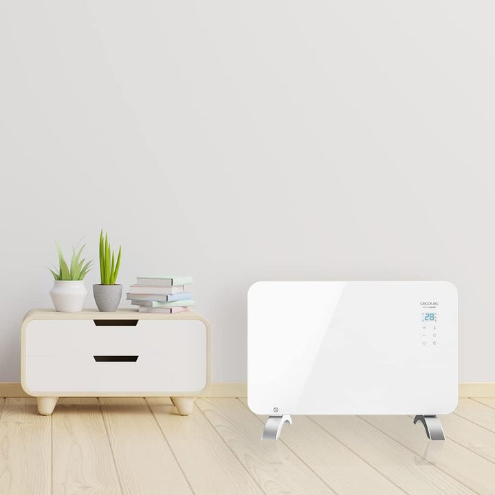 Cecotec Heizkonvektor mit Glasplatte Ready Warm 6650 Crystal Connection. 1000 W, WiFi-Steuerung , ei