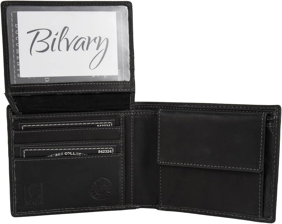 Greenburry Vintage Black Geldbörse Leder 12,5 cm