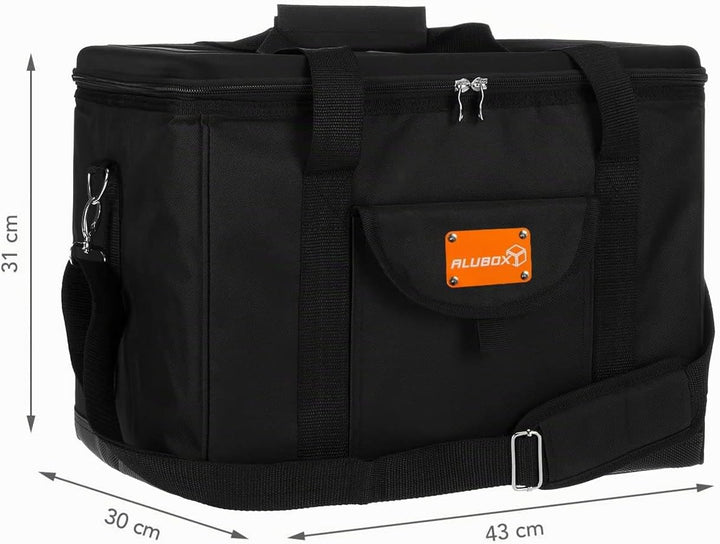 ALUBOX Picknick Kühltasche XL Black Edition 40 Liter Isoliertasche Picknicktasche Polyester schwarz
