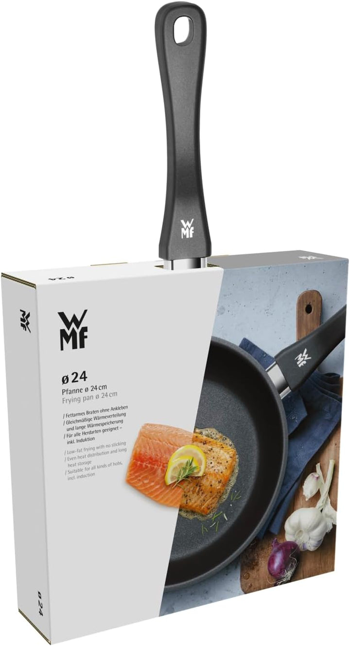 WMF Devil Bratpfanne 24 cm, Pfanne Induktion, Cromargan Edelstahl beschichtet, Kunststoffgriff