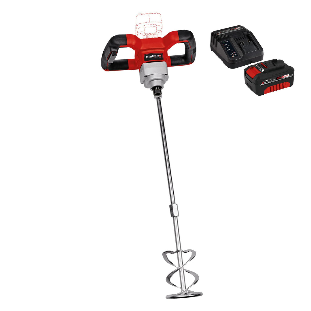 Einhell Akku-Farbmörtelrührer TE-MX 18 Li Power X-Change (Li-Ion, 18 V, Drehzahl-Elektronik für mate