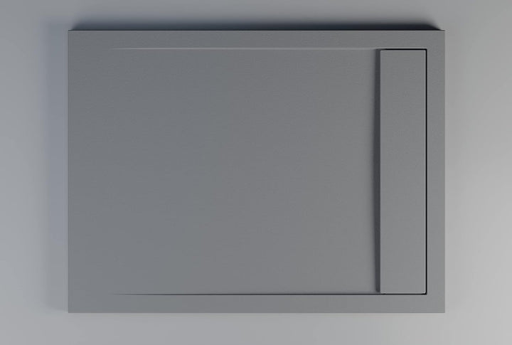 Bernstein Duschtasse New York 90x120 cm Betonoptik, Flache Duschwanne in Steinoptik, Rechteckiges Du
