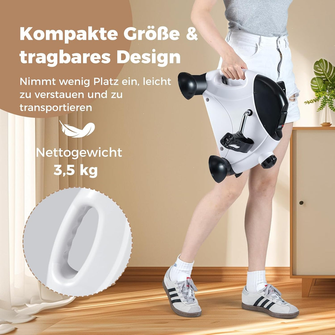 COSTWAY Pedaltrainer für Senioren, Arm und Beintrainer unter dem Schreibtisch, Heimtrainer mit verst